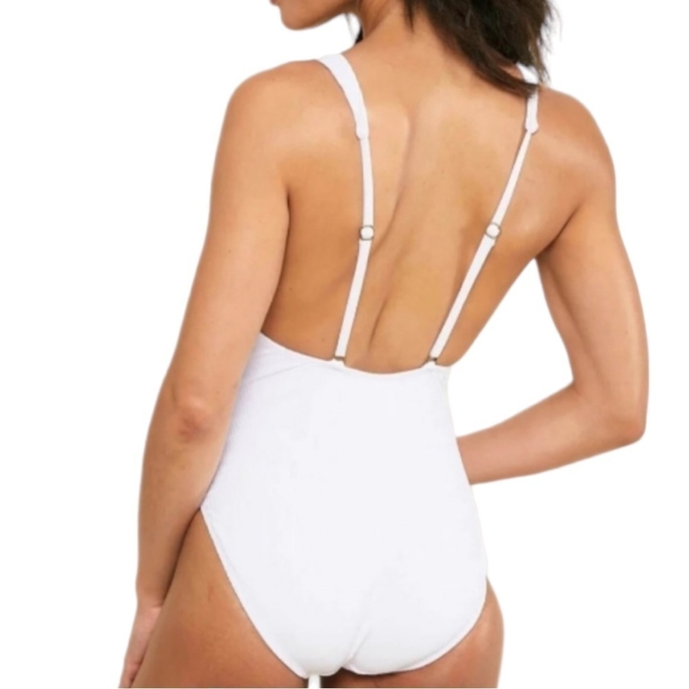 Andie Sardinia Ribbed One Piece White XL Swimsuit - Picture 3 of 11